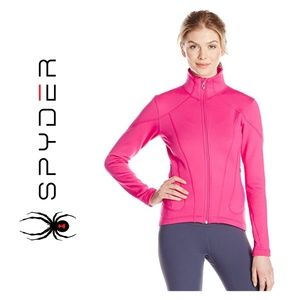 SPYDER M Full Zip Sweater Jacket Hot Pink Bandita